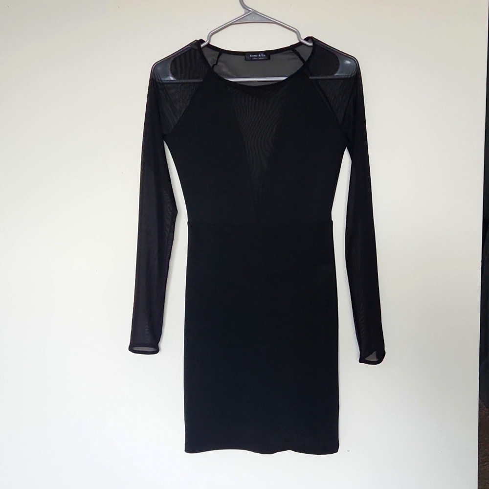 🖤 LBD little black dress with mesh accents